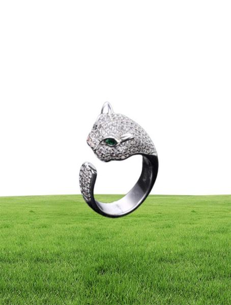 Дизайнерские кольца S925 Серебряные кольца стерлингов для женщин Leopard Open Rings Мода 7694620