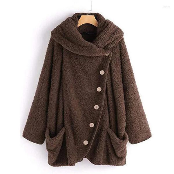 Giacche da donna Autumn Inverno Coat Donne Warm Orsacchiotto Giacca di lana orsa