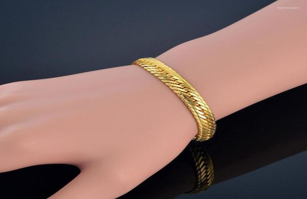 Link chain pulseira de ouro masculino jóias cor prata 8mm 21/22cm masculino mão atacado pulseras braslet para menlink raym221932558
