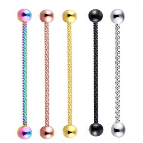 14G VITE AUSCIALE AUSSAGGIO INDUSTRIAL BILLELL ORESCHINO TRAGUS ELIX Piercing Cartilagine Gioielli per il corpo sexy Man324m