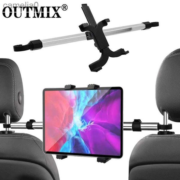 Supporti per tablet PC OUTMIX Supporto per tablet PC Auto per 7-13 pollici Supporto per poggiatesta per tablet per seggiolino auto universale Supporto per supporto per sedile posteriore per autoL231225