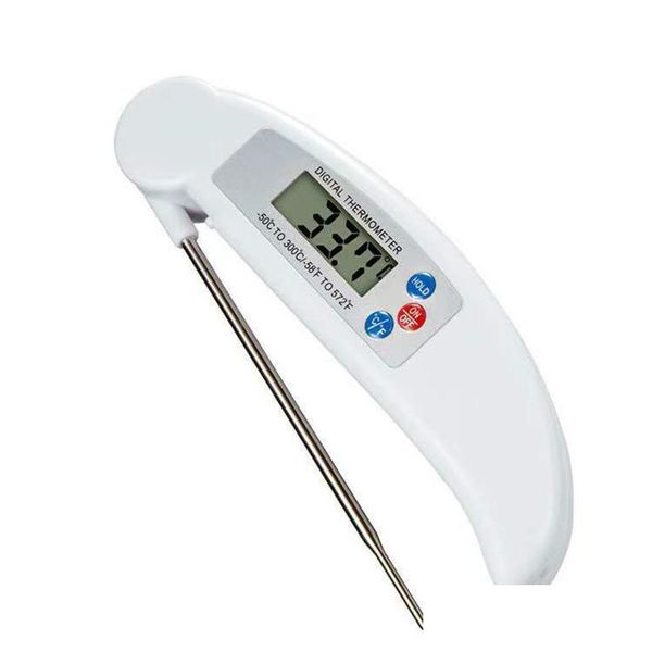 Thermometer, sofort ablesbares Thermometer, schnell, präzise, digital, faltbare Sonde, Wasser, Milch, Öl, Frittieren, Grillen, Braten, Truthahn, Ofen, Temperierung, Dhepv