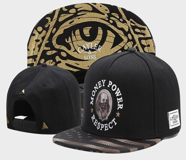 Para Gücü Saygı ABD Bayrak Bahçeleri Caps Sports Hip Hop Ayarlanabilir Swag Bone Gorro Erkekler için Kadınlar Snapback Hats9248835