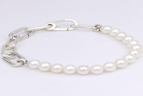 ME FRESCWATHWATH Cultived Pearl Bracelet Jewelry 925 Sterling Silver Bracelets Women Charm Scheds para P com LOGO ALE Bangle Birthday Gift 599694C011201616