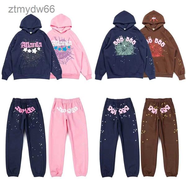 Ucuz toptan örümcek hoodies genç haydut 555555 melek pembe kırmızı kaput davlumbağı pantolon erkek sp5ders baskı sweatshirts en kaliteli birçok renk ywoc