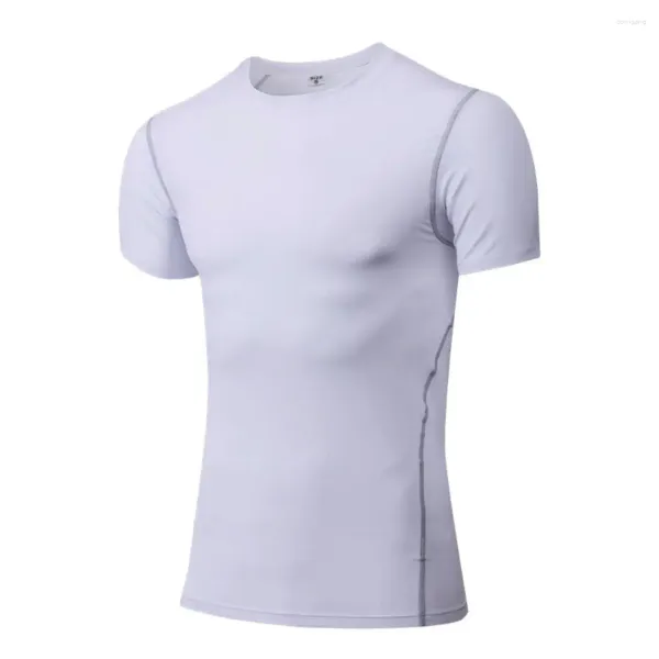 Erkek Tişörtleri Sıkı Takım Eğitim Fitness Takım Kısa Kollu Spor Giyim Elastik Hızlı Kurutma Gömlek T-Shirt