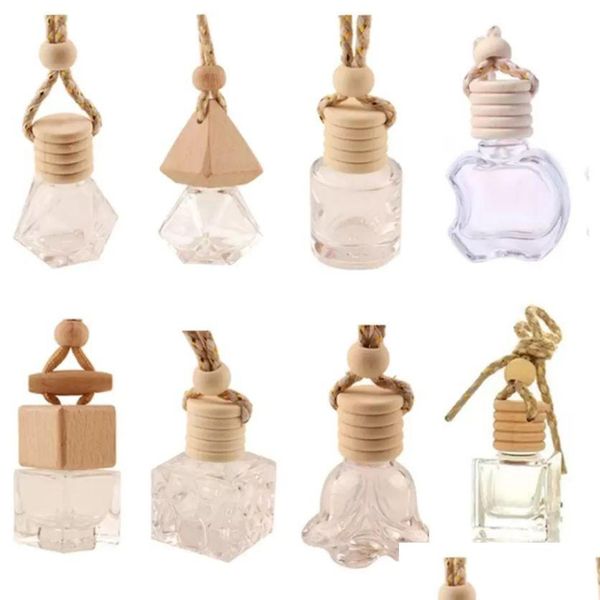 Ätherische Öle Diffusoren Auto pro Flasche Home Anhänger Ornament Lufterfrischer für Duft Leere Glasflaschen FY5288 T102 Drop Deliv Dh1Hk