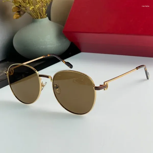 Sonnenbrille Französisch Luxus Reinem Titan Original Frauen Langlebig Stilvolle Coole Brillen Männer Klassische Retro Solar Brillen Erwachsene