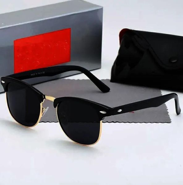 Occhiali da sole da sole di marca di lusso occhiali da sole designer classico occhiali polarizzati da uomo femminile plot band occhiali da sole Uv400 Sunnies Sunnies Metal Frame polare