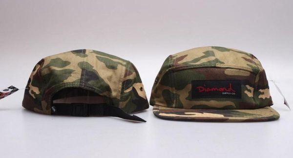 Diamantes Fornecimento Co 5 painel camo leopardo borda strapback Baseball snapback bonés gorras ossos chapéus de verão para homens mulheres inteiras 3643568