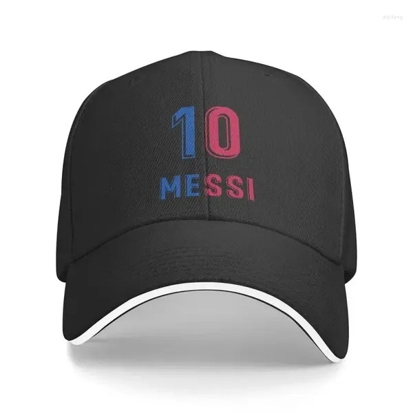 Top Caps Fashion Unisex Messis 10 Futbol Sanatsal Beyzbol Kapağı Yetişkin Futbol Erkekler İçin Ayarlanabilir Baba Şapkası Kadın Güneş Koruma