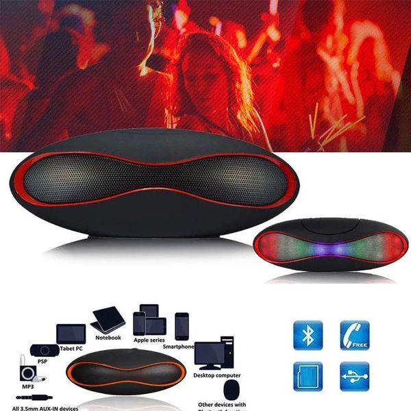 Lautsprecher Mini-Stereo-Wireless-Bluetooth-Lautsprecher Tragbares 3D-Soundsystem Musiklautsprecher TF Super Bass Column Acoustic System Surrounding