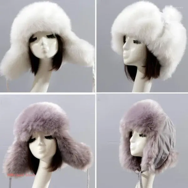 Cappelli a sfera Cappelli traspiranti Cappello caldo Warm non rilasciatura Donne peluche Ushanka Chiesa