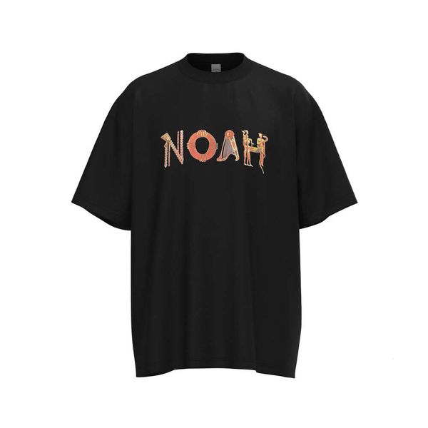 24SS Noah NYC Çekirdek Angel Wings Küçük Moda Moda Amerikan Yaz Saf Pamuk Gevşek Erkekler Çift Kısa Kollu T-Shirt