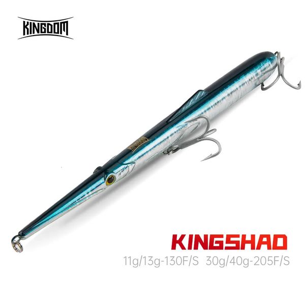 Kingdom sinkende schwimmende Angelköder, bleistiftharte Wobbler, künstliche Köder, 11 g, 13 g, 30 g, 40 g, Angelzubehör, Salzwasserköder, 231225