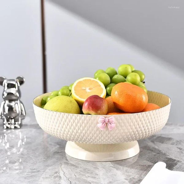 Teller Vintage High-End Fruit Bowl Haushalt hoher Fußpodest für Tisch Herzstück Wohnzimmerdekorationen