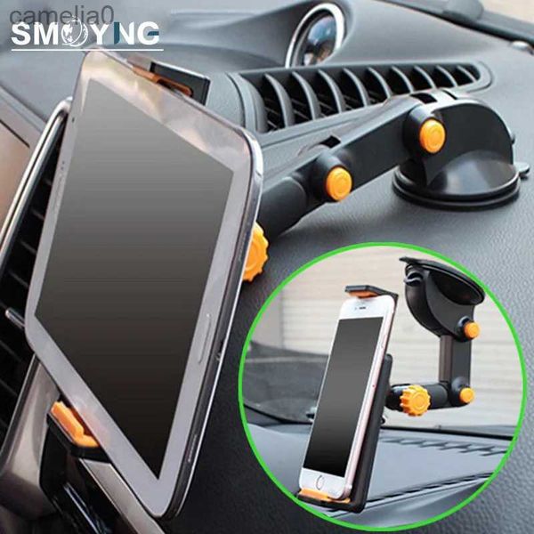 Tablet pc stand smoyng suckerkshield dashboard tablet car del supporto per telefono senza porta gps magnetica per iPad iPhone samsungl231225