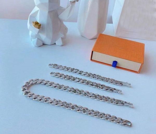 Роскошный дизайнерский браслет-манжета, модные ювелирные изделия, высококачественное серебряное ожерелье из титановой стали для любителей персонализированного хип-хопа, поставка7715887