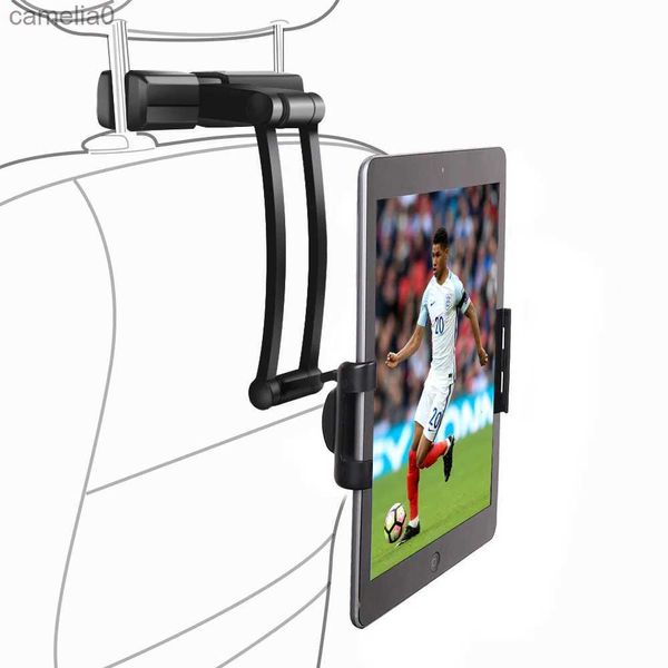 Tablet-PC-Ständer VMonv Aluminium Tablet Autohalter für iPad Air Mini 2 3 4 Pro 12.9 Hintersitz-Kopfstütze 5-13 Zoll Tablet Telefonständer für iPhone x 8L231225
