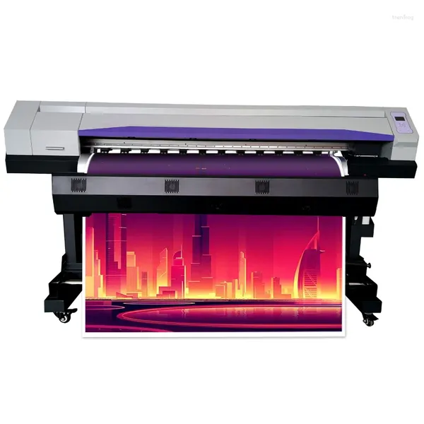 Alta eficiência 1,6m 1,8m Digital Vinil PP Sticker Banner Eco-Solvente Máquina de impressão de grande formato com XP600 I3200E1 Cabeça