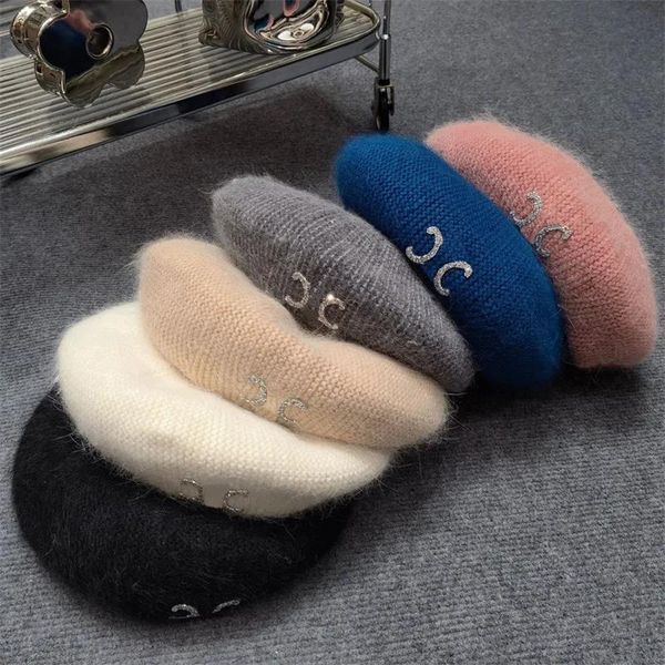 Boinas boinas de luxo boina de luxo 23 designer mulher chapéu de inverno chap de cabelo coto