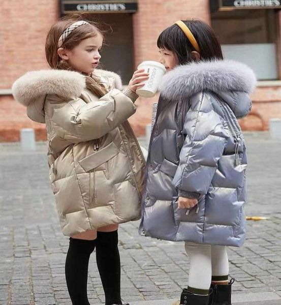 Jacken Kinder039s Down Jacke Girls039 Medium und Long 2022 Neue ausländische Stil Girls039 Winter Coat Girls039 Warm WI9783439