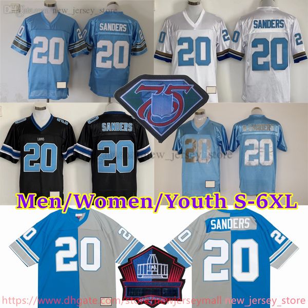 Benutzerdefinierte S-6XL Throwback 1960-1999 Fußball 20 Barry Sanders Jersey Stitch 71 Alex Karras 84 Herman Moore 88 Charlie Sanders 81 Richard Lane 56 Joe Schmidt Chris Spielman