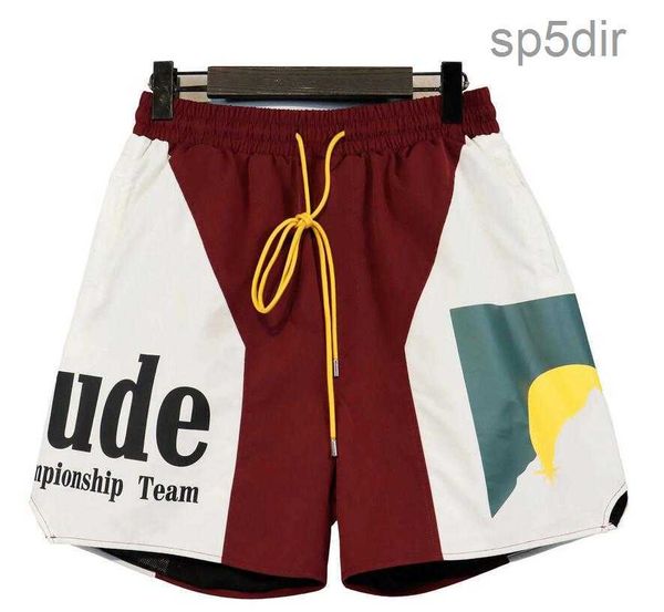 Rhude Shorts Designer maschile uomini Fashion Swimshorts Pantaloni da palestra corta spiaggia casual sciolta per uomo che nuota tronco sn5l 4a6b