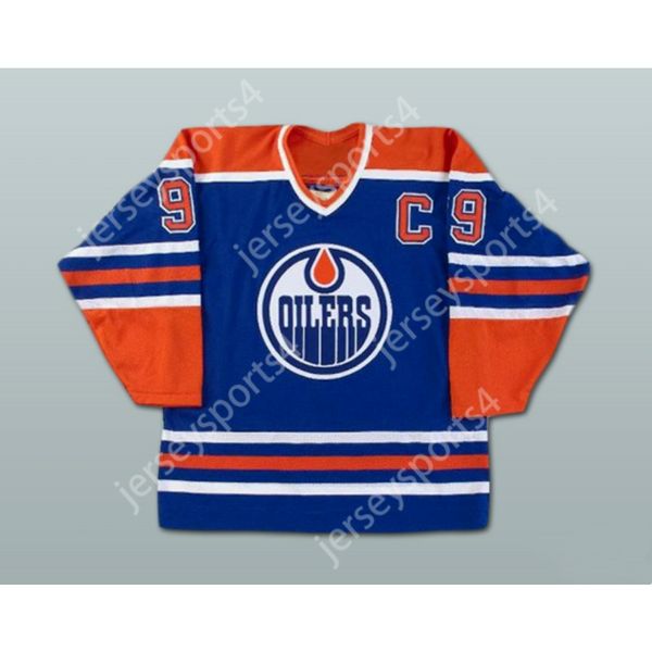 Personalizado WAYNE GRETZKY 99 EDMONTON OILERS WHA EXTINTA EQUIPE DE HÓQUEI JERSEY NOVO Top Costurado S-6XL