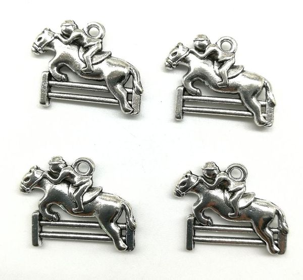 Intero lotto 50 PZ cavaliere cavallo argento antico charms pendenti risultati di gioielli fai da te per collana braccialetto 1720mm DH08096588560