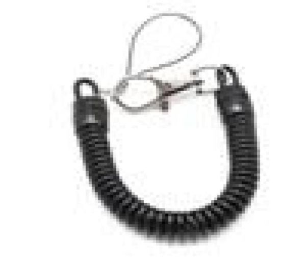 Portachiavi retrattile in plastica nera Portachiavi a catena elastica a spirale con spirale a molla per uomo Donna Portachiavi trasparente Telefono Anti smarrimento Keyrin9025376