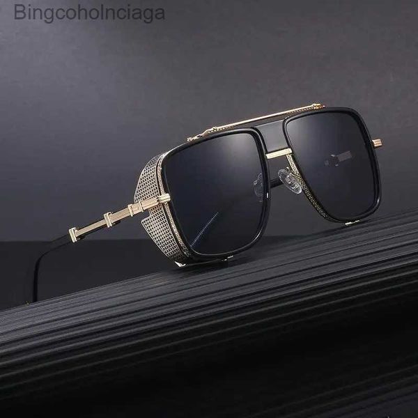 Sonnenbrille Luxus Mode Vintage Männer Frauen Steampunk Sonnenbrille Trend Design Männlich Outdoor Radfahren Fahren Angeln Metall Punk Brille 2022L231225