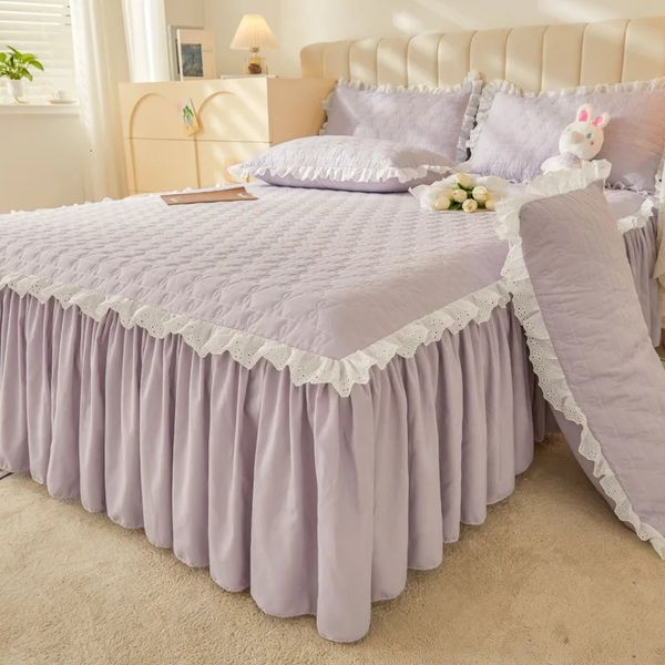 Gonna a letto queen size protettore materasso viola addensato per il letto 180 200 cover trapuntato in coda di copertura necessita di ordini 231222