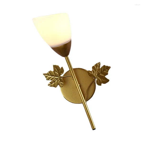 Lampada da parete Lampada da parete vintage a forma di fiore Lampada da comodino a LED nordica singola per la decorazione domestica