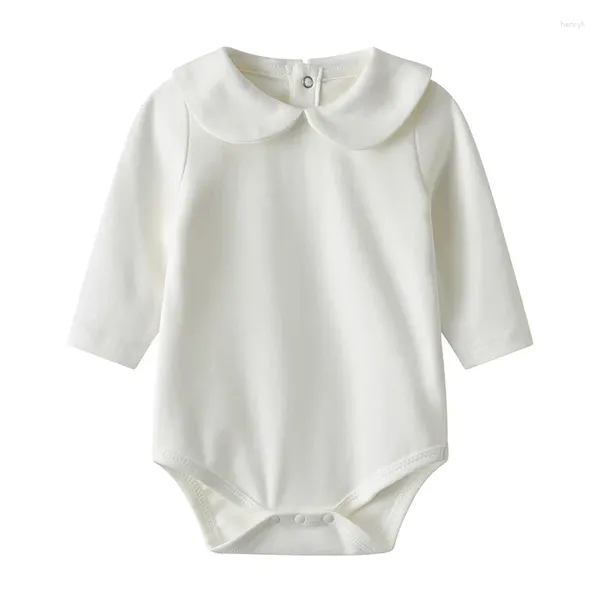 Pagliaccetti Born Baby Body manica lunga Autunno Infantile Boy Girl Tuta Moda Couverture Colletto Bambino Bambini Abbigliamento in cotone Autunno