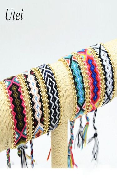 6 peças estilo misto incrível corda de algodão artesanal pulseira de amizade mulheres e homens pulseira para inverno e verão 6054859