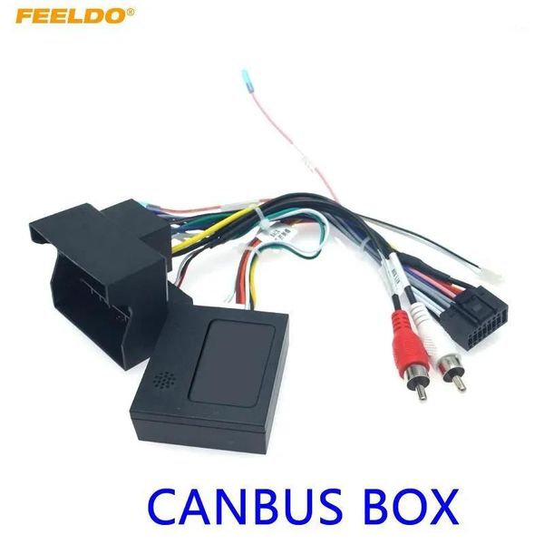 Elektronik FEELDO Car Audio Radio 16PIN Android Stromkabeladapter mit Canbus-Box für E46/E53/E39 DVD-Stromkabelbaum #HQ64371