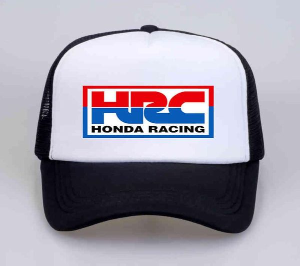 Trucker s hrc honda carro de corrida motocicleta fãs legal verão malha beisebol net hip hop boné chapéu para men6501057