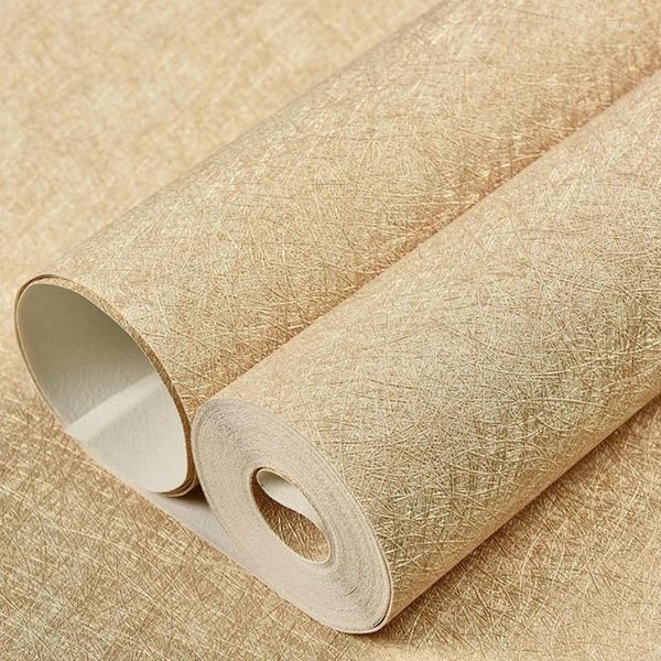 Tapeten Luxus Hoem Decor Nordic Massive Wandpapier 3D Seidentextur Geprägt Für Schlafzimmer Wohnzimmer 10 m Rolle Tapete