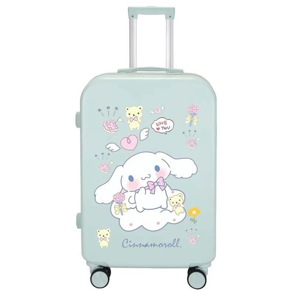 Taschen 2023 neuer Cartoon -Koffer mit Handtasche 20/22/24/26/28 Zoll Mädchen Trolley Reisetasche Frauen Mode Rolling Luaage