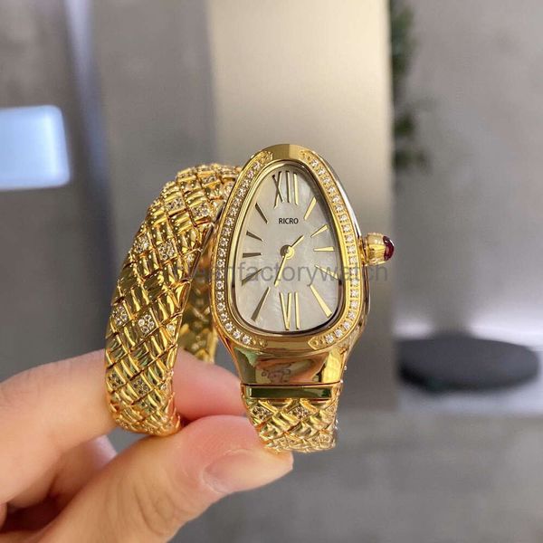Bvlgar Watch Quartz Watch Strap Dials Set di donne con Diamond Snake Forma Design in stile artistico unico 23x34mm Serie Sport Sportsiger WatchesMovementWatches