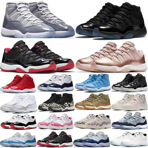 Jumpman Cherry DMP Sapatos de Basquete Mulher Homens 11s Cool Cinza Napolitano Criado 11 Concord Space Jam Herdeira Meia-Noite Marinha Veludo 72-10 Sapatilhas