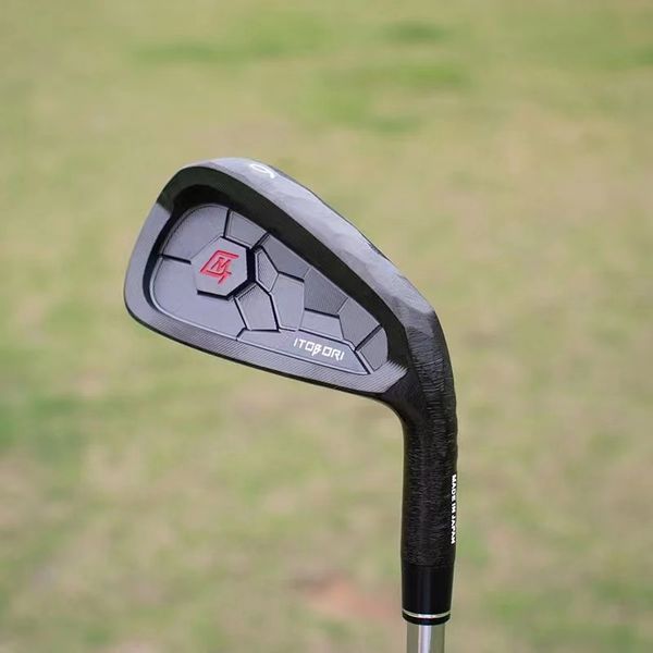 Clubes de golfe MTG Itobori Conjunto de cor preto com eixo de aço/grafite com cobertura de cabeça 7pcs (456789p)