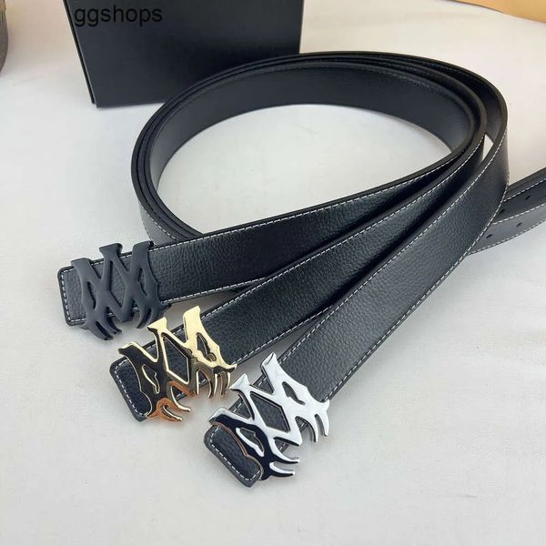 Ceinture de créateur boucle de mode en cuir véritable AM AMIRIlinesS ceinture largeur styles qualité avec boîte designer hommes Amaris femmes ceintures pour hommes AAAAA