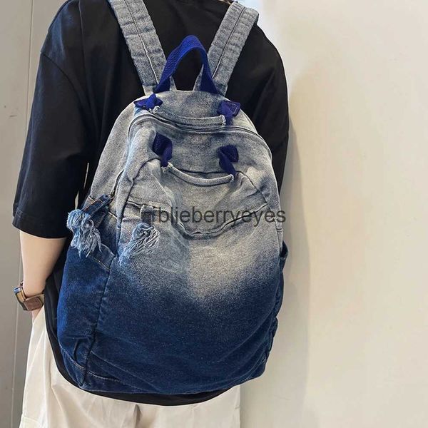 Sac à dos style sacs à bandoulière sacs d'école dans le travail des enfants à l'école une nouvelle mode étudiante université jeans pour femmes ordinateur portable bagblieberryeyes