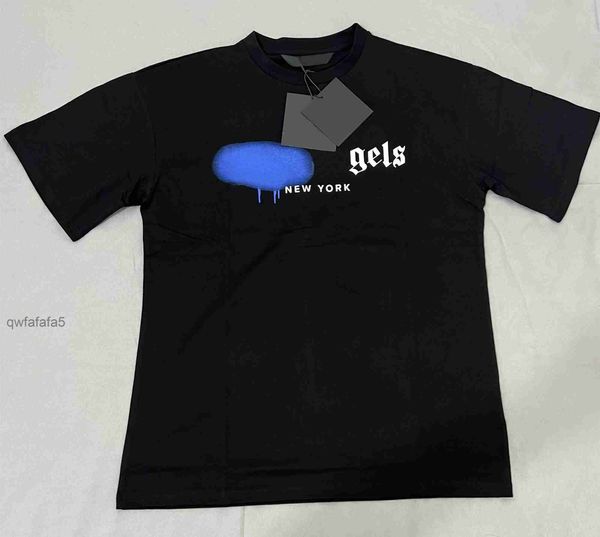 2023 Yaz Pa Erkekler Kadın Palmiye T-Shirts Mans Stylist Tee Gilotin Ayı Avuçları Baskılı Kısa Kollu Kesik Ayılar Angles Tees Angel T Shirt Slvz