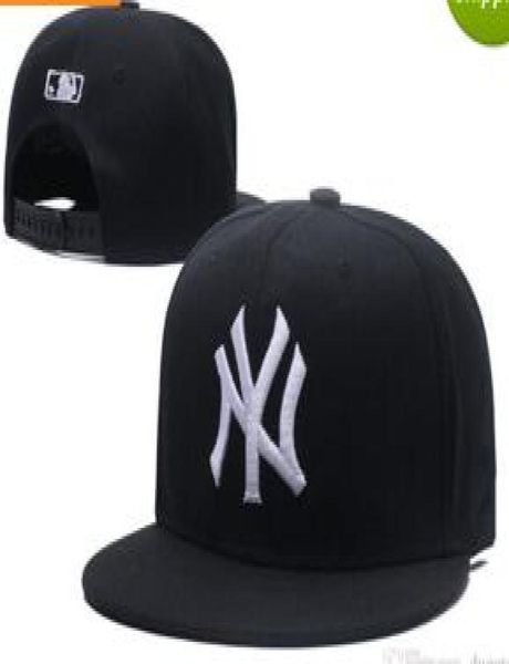 2018 Новая черная классическая шляпа для папы в кости, уличная бейсболка NY, модная регулируемая бейсболка Snapback, унисекс, спортивные шапки для мужчин и женщин, Casque4781941