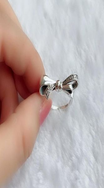 All'ingrosso- anello di prua cristallo 925 in argento sterling con scatola originale per gioielli splendidi gipli di compleanno ad anello da donna squisito 9741998