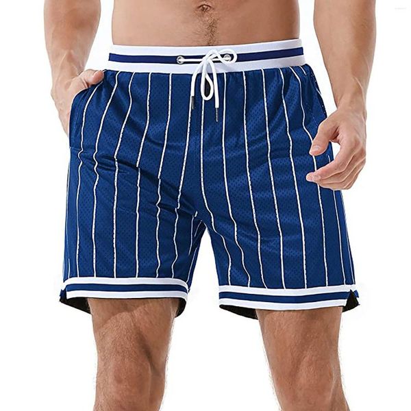 Pantaloncini da uomo Pantaloni casual a vita media da uomo Tasca con giuntura solida con coulisse Lunghezza al ginocchio Allenamento Maglia corta da spiaggia da uomo