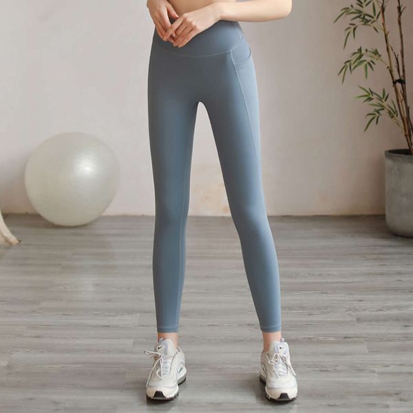 Lu Lu Pant Pantaloni Align Shark Shaven Pantaloni da donna indossano fitness sopra pantaloni da tuta lift vita alta Butt Lifter Leggings in pile Slim Warm palestra Yoga Lemon LL donna